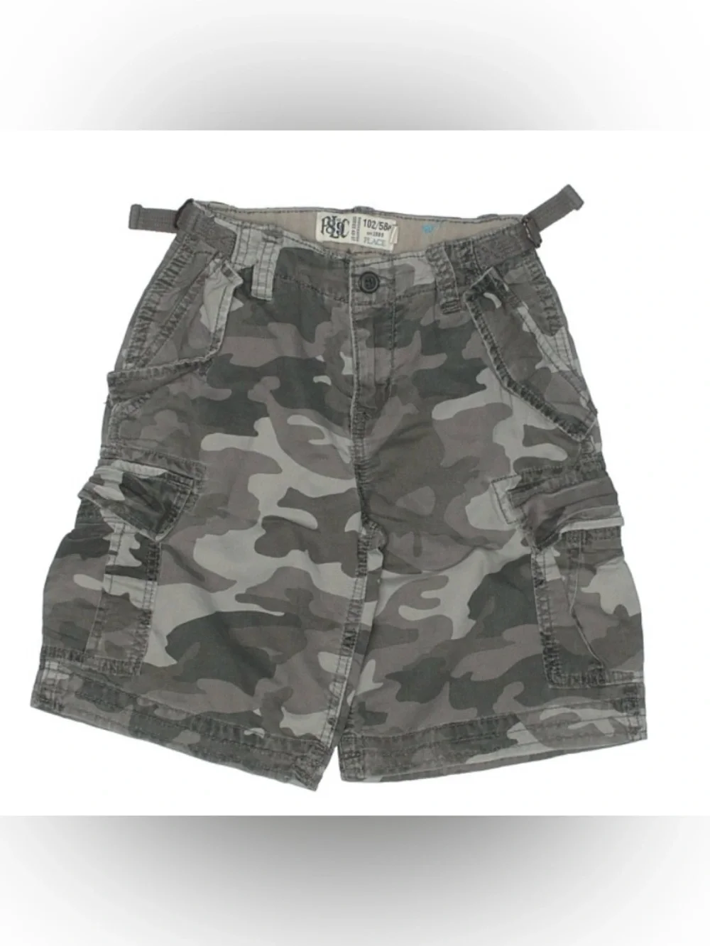 THE CHILDREN’S PLACE Gray Camouflage Cargo Shorts for Kids